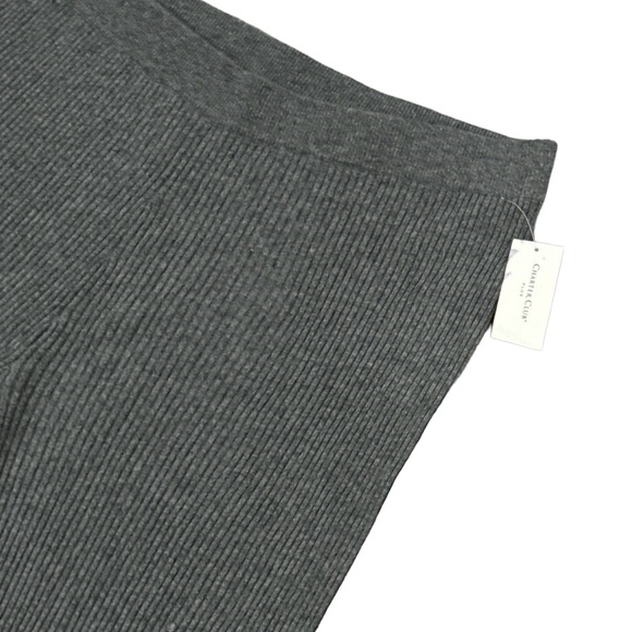 CHARTER CLUB LUXURY 100% RIB KNIT GRAY CASHMERE Pull On PANTS PLUS Size - Picture 4 of 10